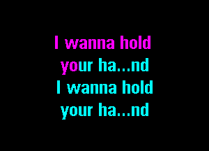 I wanna hold
your ha...nd

I wanna hold
your ha...nd