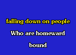 falling down on people

Who are homeward

bound