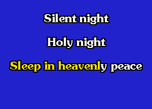 Silent night

Holy night

Sleep in heavenly peace