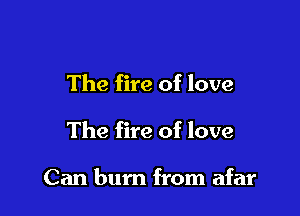 The fire of love

The fire of love

Can burn from afar