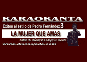 MA RACE) MA N TA
Qxitos al estilo de Pedro Fernandezs

.7 T' igmeuam El

,hmm 41. .Namfxxi 1.015419. Kpmm

w w w - disc grind- co m