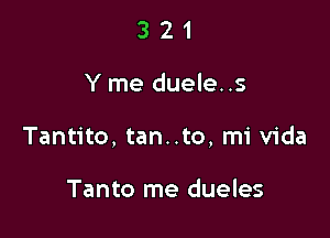 321

Y me duele..s

Tantito, tan..to, mi Vida

Tanto me dueles