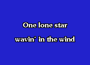 One lone star

wavin' in the wind