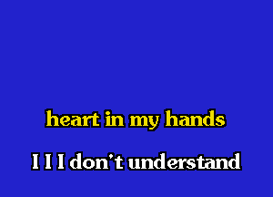 heart in my hands

I I I don't understand