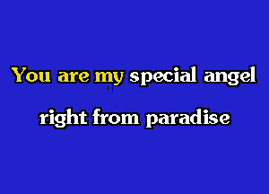 You are my special angel

right from paradise