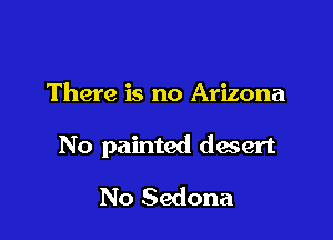 There is no Arizona

No painted desert

No Sedona