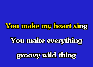 You make my heart sing
You make everything

groovy wild thing