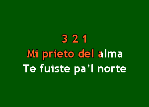 321

Mi prieto del alma
Te fuiste pa'l norte