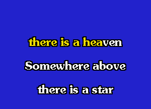 there is a heaven

Somewhere above

there is a star