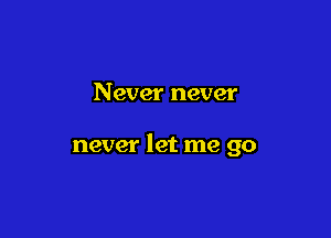 Never never

never let me go