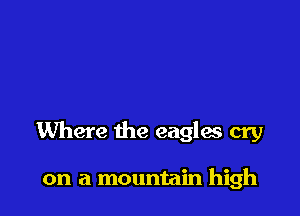 Where the eagles cry

on a mountain high