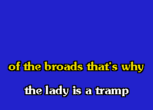 of the broads that's why

the lady is a tramp