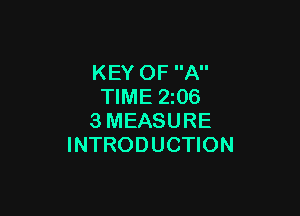 KEY OF A
TIME 2z06

3MEASURE
INTRODUCTION