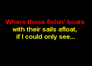 Where those fishin' boats
with their sails afloat,

ifl could only see...