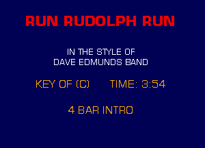 IN THE STYLE OF
DAVE EDMUNDS BAND

KEY OF (C) TIME13i54

4 BAR INTRO