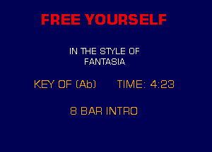 IN THE SWLE OF
FQNTASIA

KEY OF EAbJ TIME 4123

8 BAR INTRO