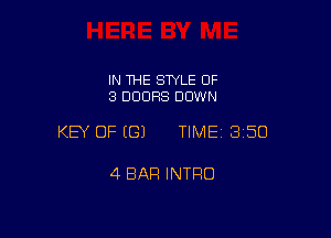 IN THE SWLE OF
3 DOORS DOWN

KEY OF ((31 TIME 3150

4 BAR INTRO