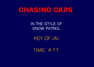IN THE STYLE OF
SNOW PATROL

KEY OF EA)

TIMEi 411