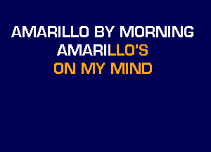 AMARILLO BY MORNING
AMARILLUS
ON MY MIND