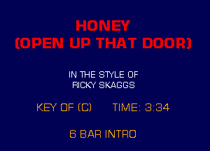 IN THE STYLE OF
RICKY SKAGGS

KEY OF ((31 TIME 334

E5 BAR INTRO