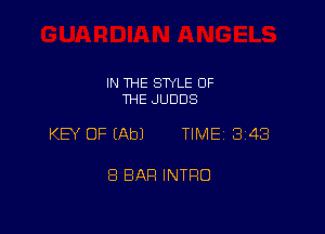 IN THE STYLE OF
THE JUDDS

KEY OF (Ab) TIME 3148

8 BAR INTRO