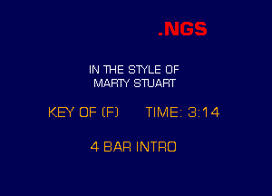 IN THE STYLE 0F
MARTY STUART

KEY OFEFJ TIMEI 3'14

4 BAR INTRO