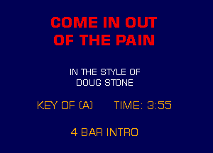 IN THE STYLE OF
DOUG STONE

KEY OF (A) TIME 3155

4 BAR INTRO