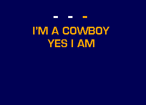 I'M A COWBOY
YES I AM