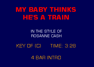 IN THE STYLE OF
HUSANNE CASH

KEY OFICJ TIME 3128

4 BAR INTRO