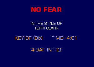 IN THE STYLE 0F
TEFIHI CMHK

KEY OF EBbJ TIME14101

4 BAR INTRO