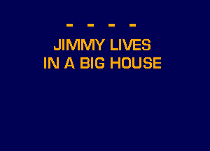 JIMMY LIVES
IN A BIG HOUSE