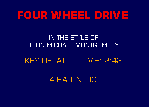 IN THE STYLE OF
JOHN MICHAEL MONTBOMEFN

KEY OF EAJ TIME12148

4 BAR INTRO