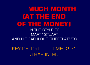IN THE STYLE OF
MARTY SMART
AND HIS FABULOUS SUPEHLATIVES

KEY OF (Gbl TIME 2 21
6 BAR INTFIO