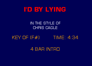 IN THE STYLE 0F
CHFIIS CABLE

KEY OF EHM TIMEI 4184

4 BAR INTRO