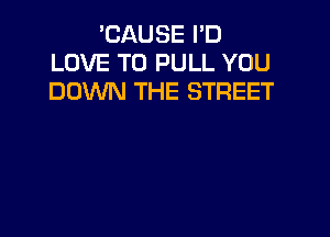 'CAUSE PD
LOVE TO PULL YOU
DOWN THE STREET