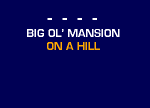 BIG OL' MANSION
ON A HILL