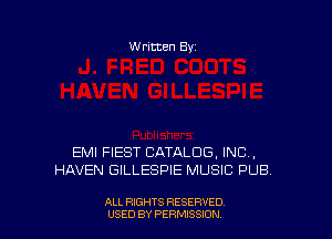 W ritten By

EMI FIEST CATALOG. INC,
HAVEN GILLESPIE MUSIC PUB

ALL RIGHTS RESERVED
USED BY PERN'JSSKJN