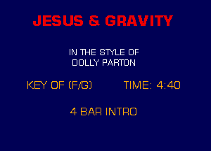IN THE SWLE OF
DOLLY PAFH'UN

KEY OF (FIG) TIMEi 440

4 BAR INTRO