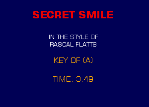 IN THE SWLE OF
RASCAL FLATTS

KEY OF (A)

TIME13i49