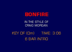 IN THE STYLE 0F
CRAIG MORGAN

KEY OF EDmJ TIME 3108
ES BAR INTRO