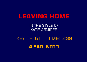 IN THE STYLE OF
KANE AHMIGEH

KEY OF (G) TIME BIBS
4 BAR INTRO