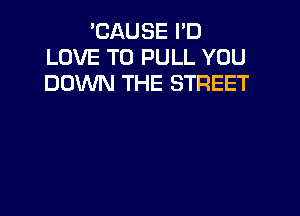 'CAUSE PD
LOVE TO PULL YOU
DOWN THE STREET