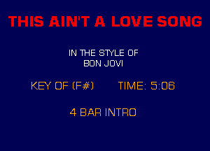 IN THE STYLE 0F
EIDN JDVI

KEY OF EH69) TIME 5108

4 BAR INTRO