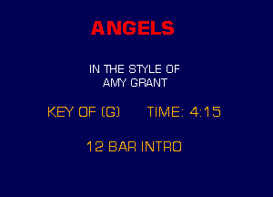 IN THE STYLE 0F
AMY GRANT

KEY OFEGJ TIME14115

12 BAR INTRO
