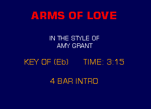 IN THE STYLE 0F
AMY GRANT

KEY OFEEbJ TIME 3115

4 BAR INTRO