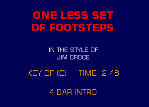 IN THE STYLE OF
JIM BRUCE

KEY OFICJ TIME 2148

4 BAR INTRO