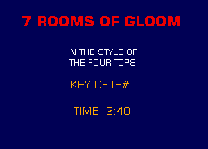 IN THE STYLE OF
THE FOUR TOPS

KEY OF H3516?)

TIMEi 240