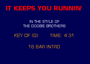 IN THE SWLE OF
THE DDUEIIE BROTHERS

KEY OF ((31 TIME 4181

18 BAR INTRO