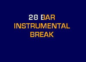 28 BAR
INSTRUMENTAL

BREAK