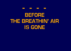 BEFORE
THE BREATHIN' AIR

IS GONE